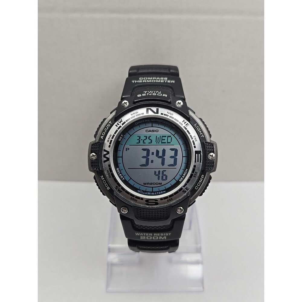 Casio SGW100 1V Twin Sensor Compass Thermometer 200M Digital Watch New Battery